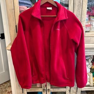 Women’s Columbia jacket fleece in a beautiful red